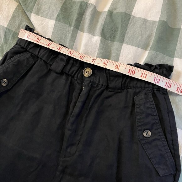 C&C California Linen Pants Womens S Black Straight Leg Minimalist Neutral - Picture 6 of 9